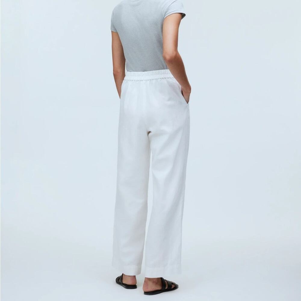 NWT Madewell Pull-On Straight Crop Pant in Eyelet White Size 8 - Picture 2 of 10